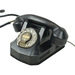 Oude Amerikaanse Draaischijf Telefoon Bakeliet Monophone