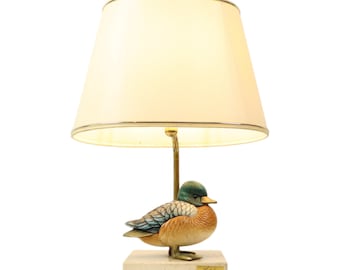 Elli Malevolti Duck Figurine: Hand-carved, Hand-painted Italian