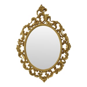 Italiaanse Gouden Kuifspiegel Klassiek Rococo Stijl 86cm