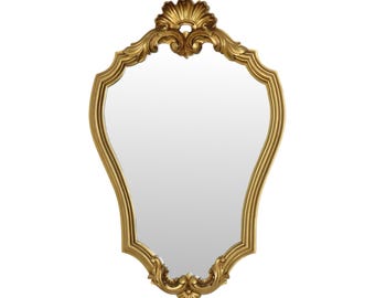 Vintage Gouden Spiegel Barok Stijl Klassiek Kuifspiegel 61cm