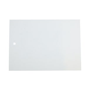 May include: A white, rectangular sheet of paper.