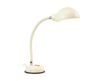 Bureaulamp Wit Industrieel Flexibel Metaal Leeslamp Vintage 43cm