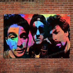 Beastie Boys Old School Hip Hop Acrylic Painting by MEMENTO 36x24Ready to Hang Canvas Print