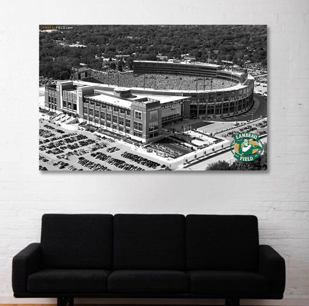 Lambeau Field Green Bay Packers Black and White ART/ PRINT Packers FAN