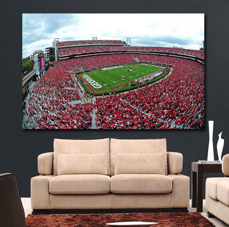 Sanford Stadium Aeriel View Print Bulldogs Bulldogs Football