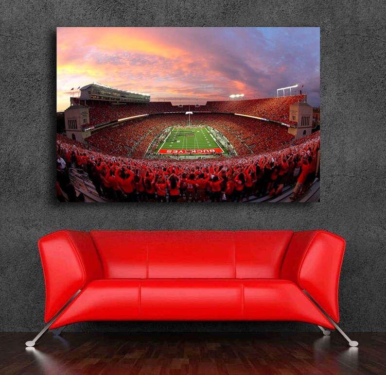 Ohio State Football Stadium Panoramic Canvas Print Large 36 x Etsy