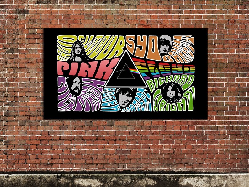 Pink Floyd Dark Side Roger Waters David Gilmour 36x24 HD Canvas