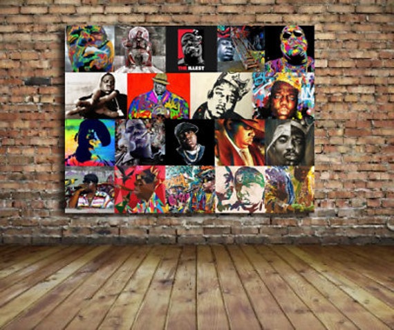 Banksy Hip Hop B-Boy Mural Canvas Print Huge 36 x 24