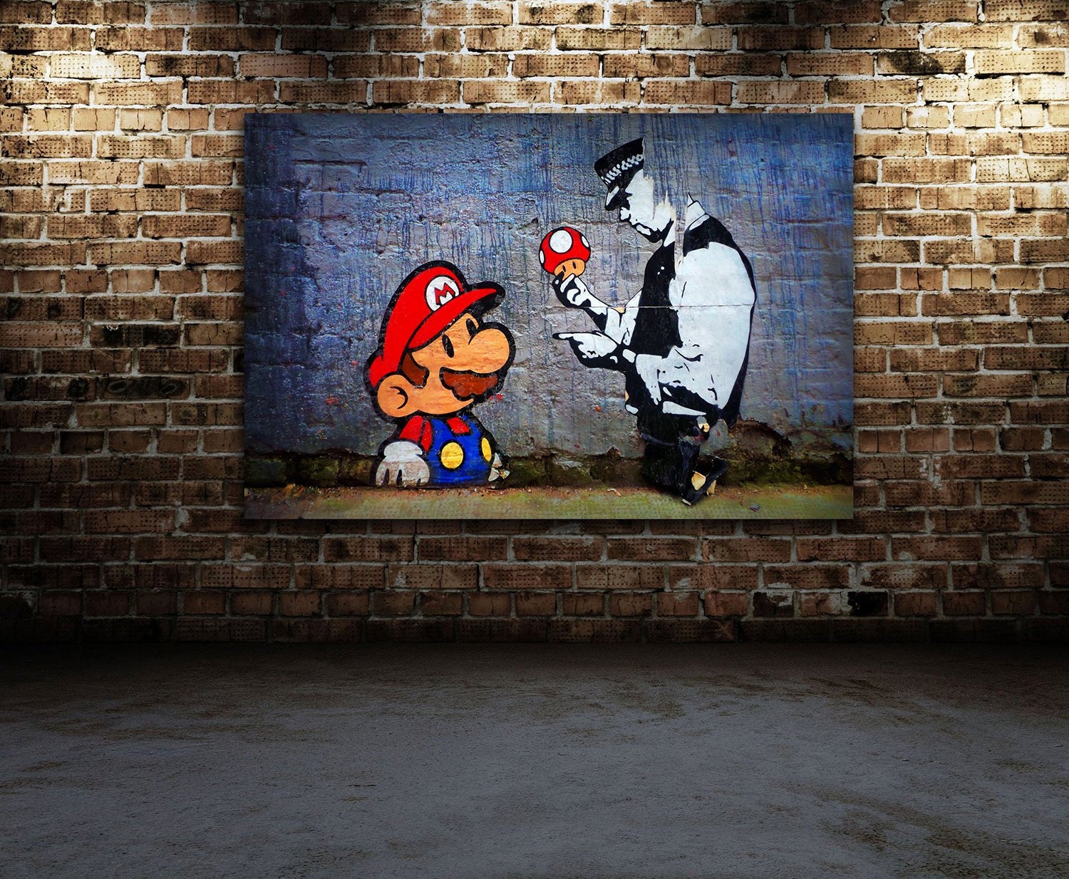 Poster Panorama Graffiti Banksy Super Mario Bros 30x21 cm