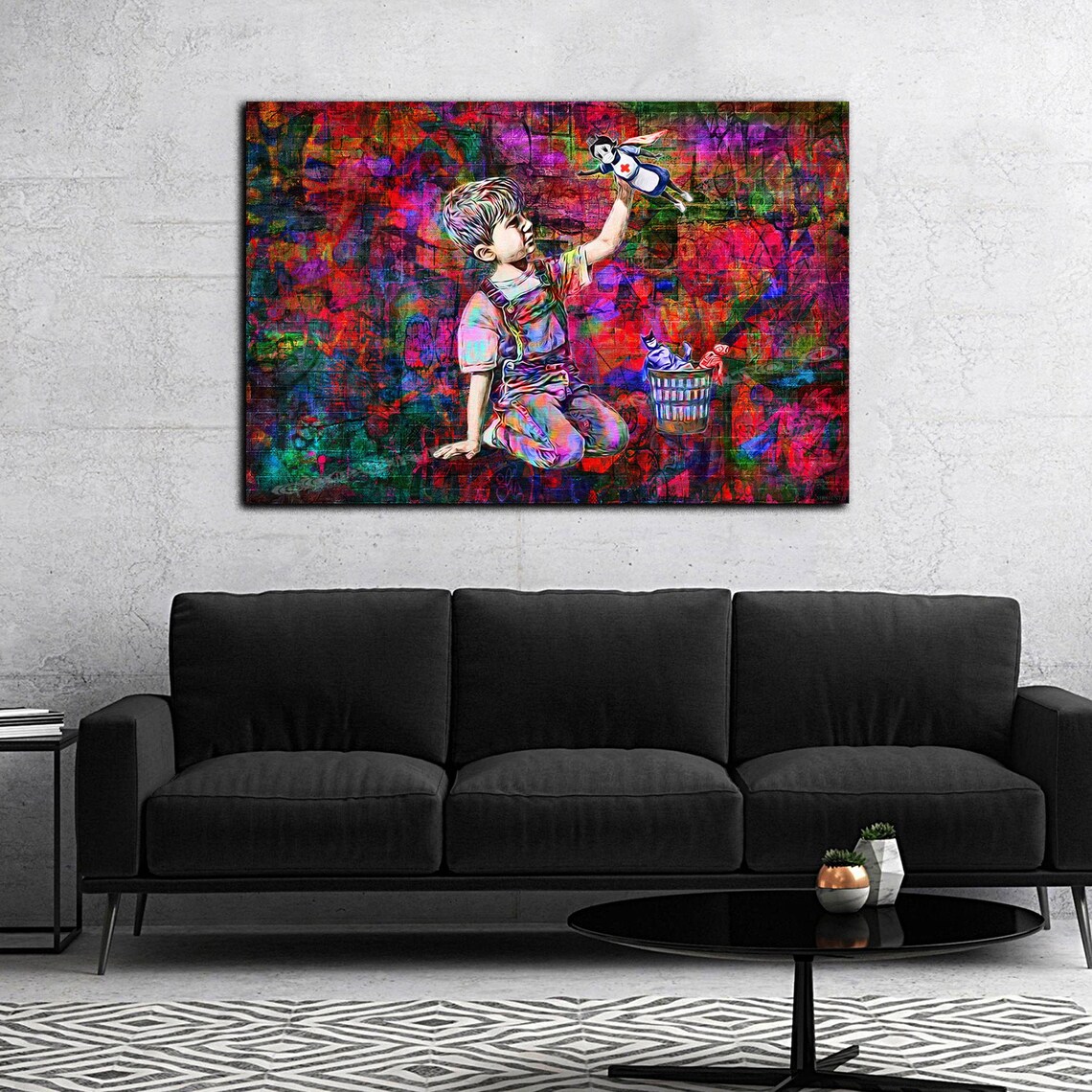 NEW Banksy Game Changer 36x24 Ready to Hang canvas | Etsy