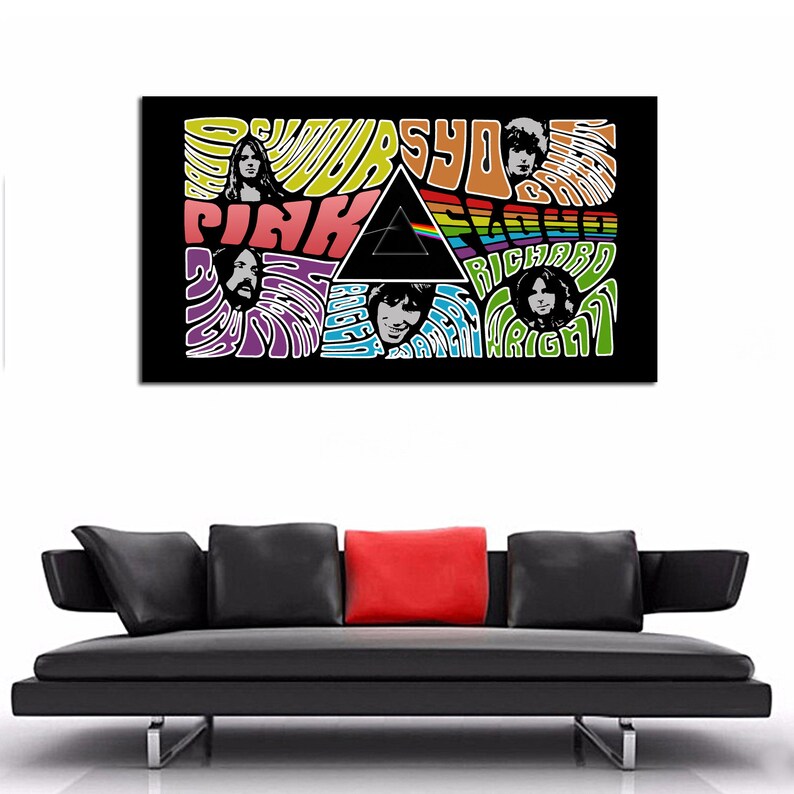 Pink Floyd Dark Side Roger Waters David Gilmour 36x24 HD Canvas