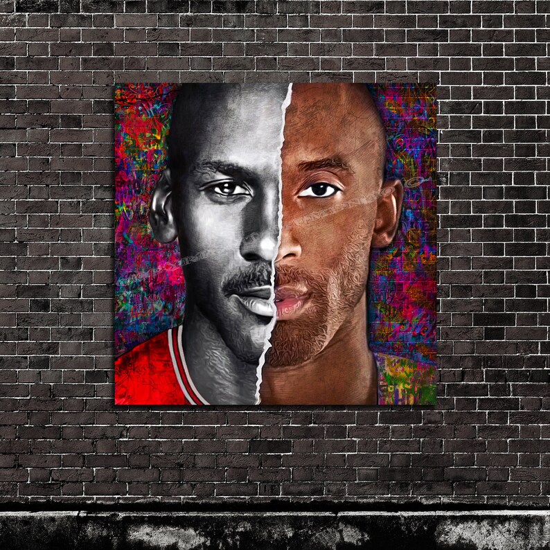 Kobe Bryant 24 Michael Jordan 23 half and Half Etsy