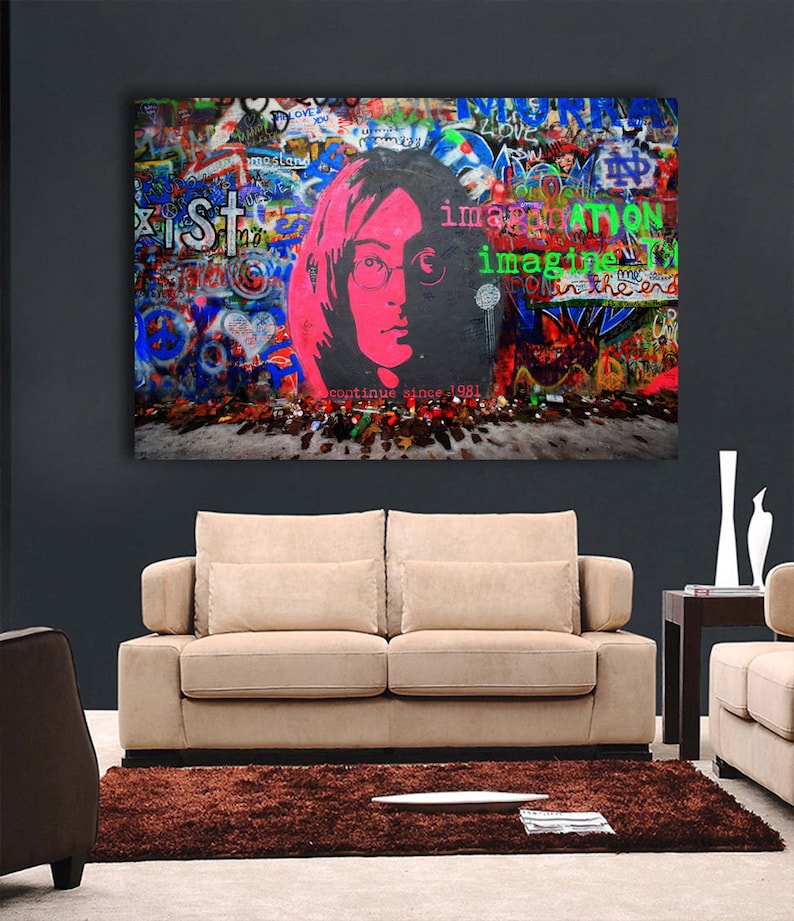 Street art print large satin photo melbourne hosier lane 36/"x24/"