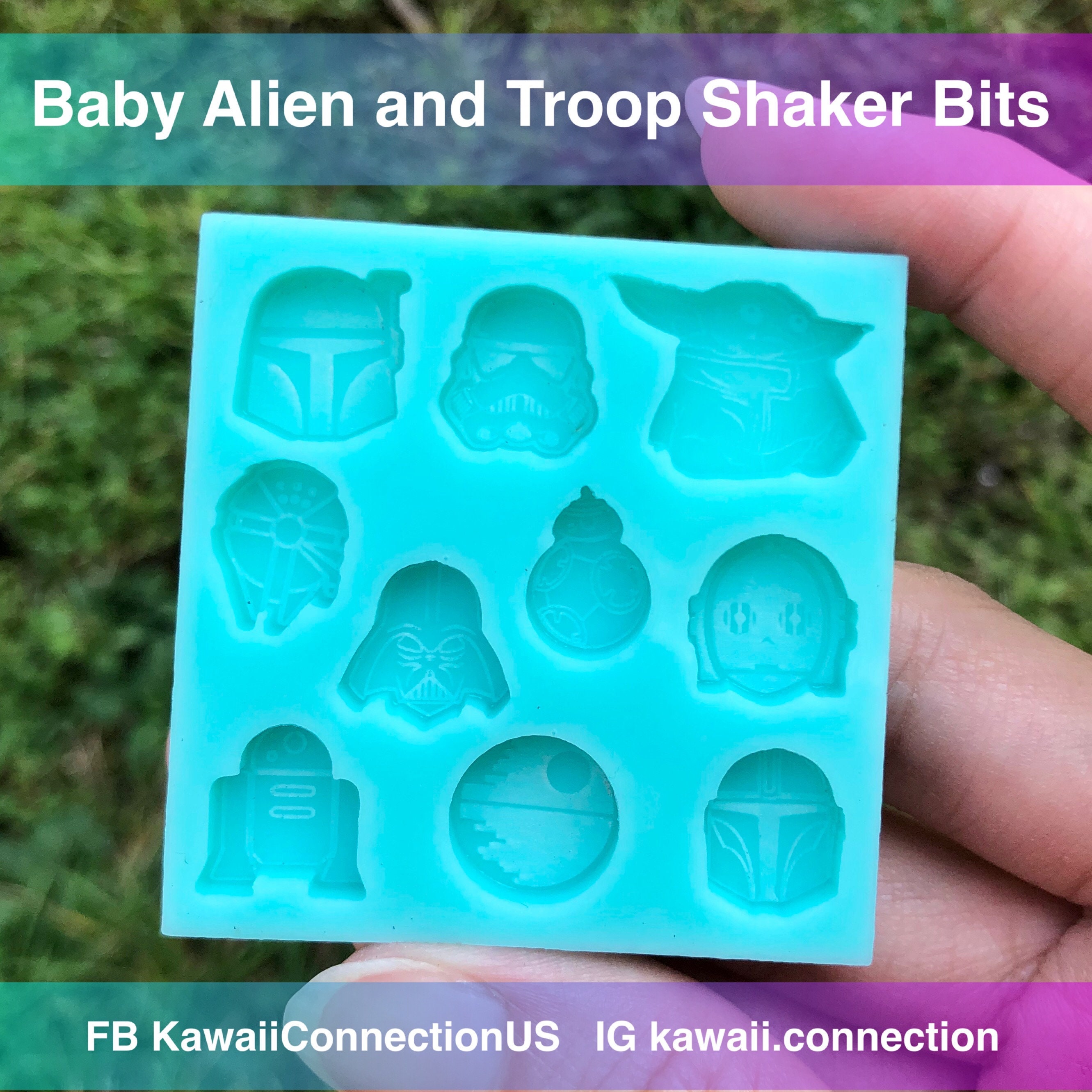 TINY Baby Alien and Troop Detailed Designs 13-17mm Silicone Mold Pale…