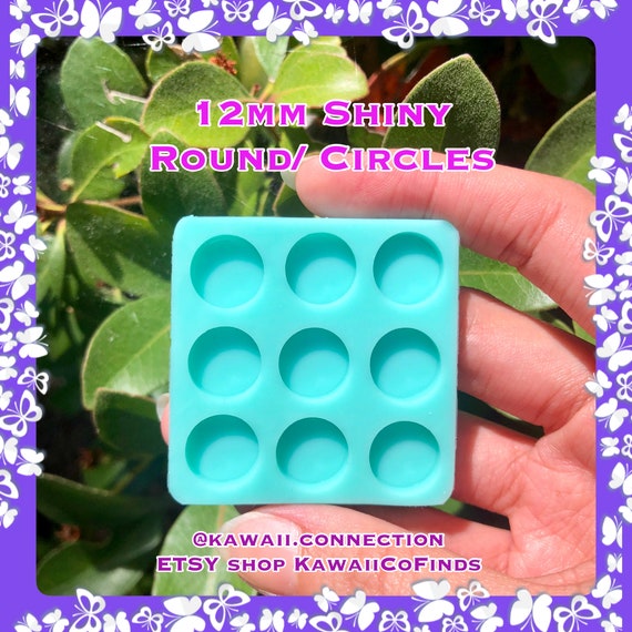 TINY 0.5inches Shiny Flat Circle Silicone Mold Palette for Custom