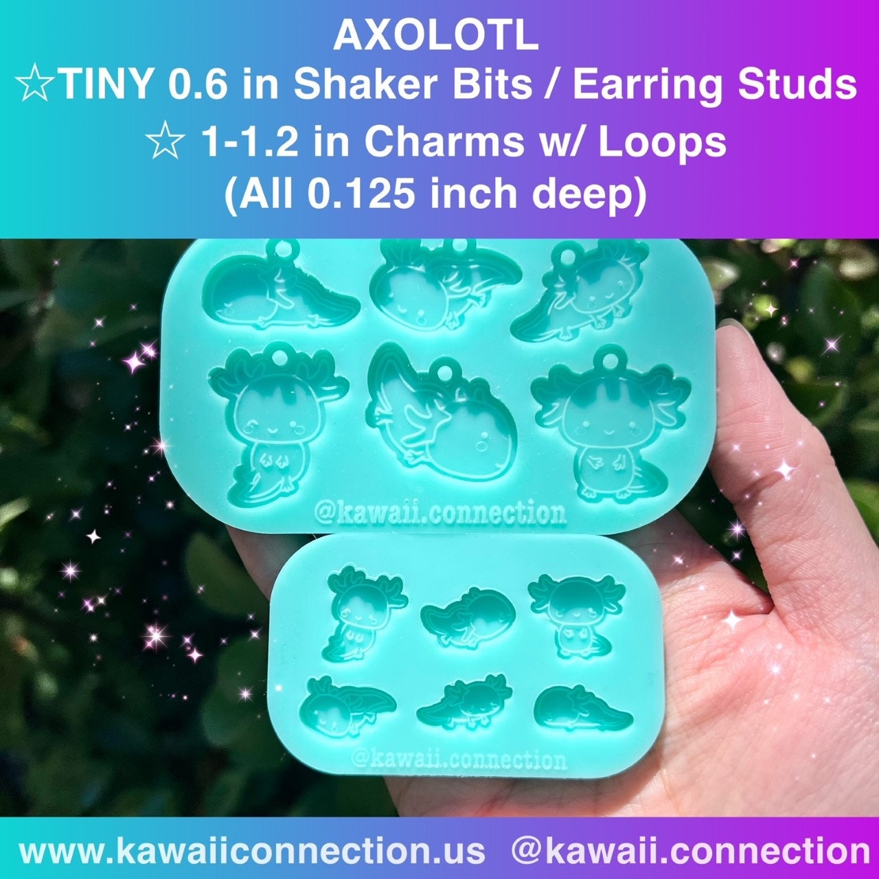 Resin Shaker Mold : kawaii mermaid shell wings resin silicone mould , resin  craft supplies