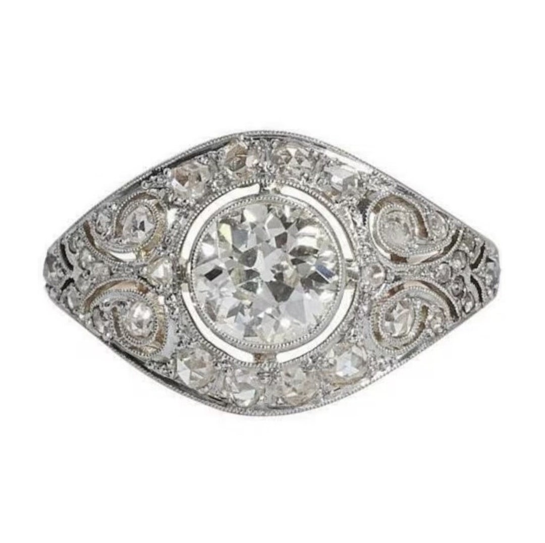 1890s Art Deco Vintage 3.25 TCW Antique Engagement Ring Edwardian ...