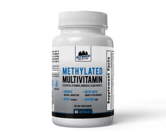 Methylated Multivitamin with L Methylfolate | For Men and Women | 60 Capsules