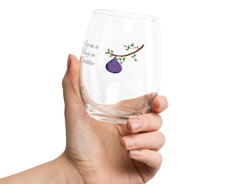 Fig on a Twig Pippin Stemless wine glass