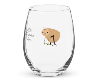 Left Handed Flea Pippin Stemless wine glass