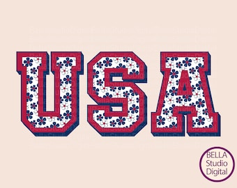 USA FLowers American Flag PNG & Svg 4th Of July Png, Fourth of July sublimation, USA file, Floral Independence Day file, Dtf Usa Flag Svg