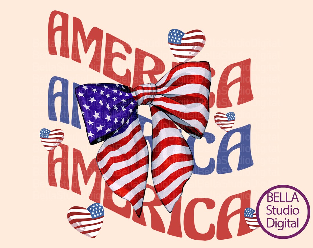 NEW Coquette American Flag PNG & Svg 4th of July Png, Fourth of July ...