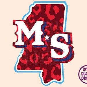 Mississipi Png, Map State Svg and Small Town, Digital File, Download Sublimation Tshirt - Dtf, Direct Transfer File, Trendy Png, Leopard Png