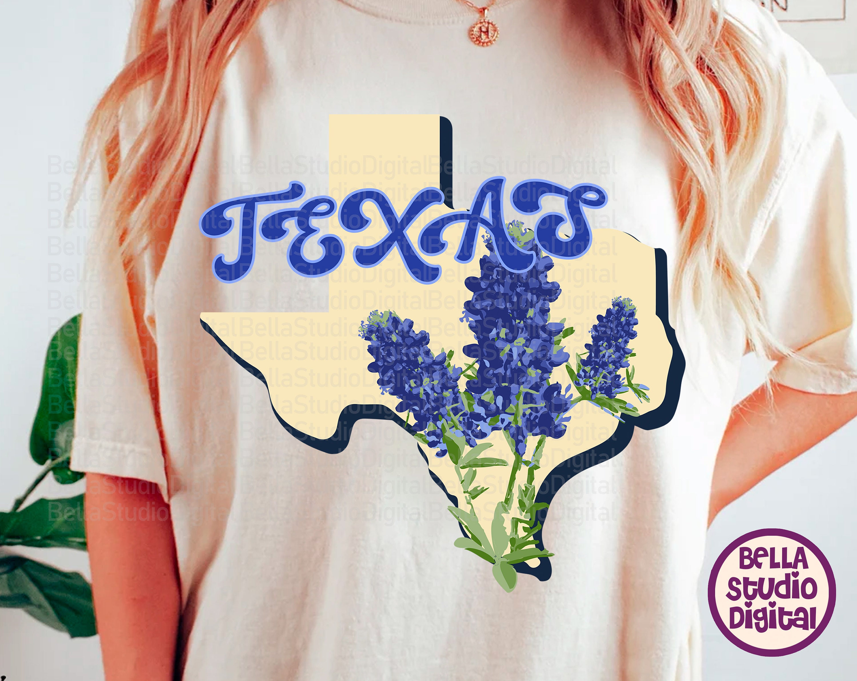 Blue Texas Floral Png, Bluebonnet Texas Flower State Print, Sublimation ...