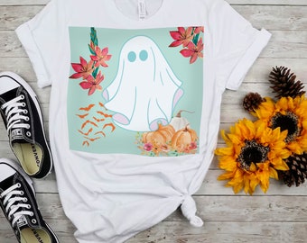 Smiley Ghost, Halloween Sublimation, Retro, Png, Spooky Design, Fall Png, Digital Download, Clipart, Ghost Halloween, Cute Ghost, Download