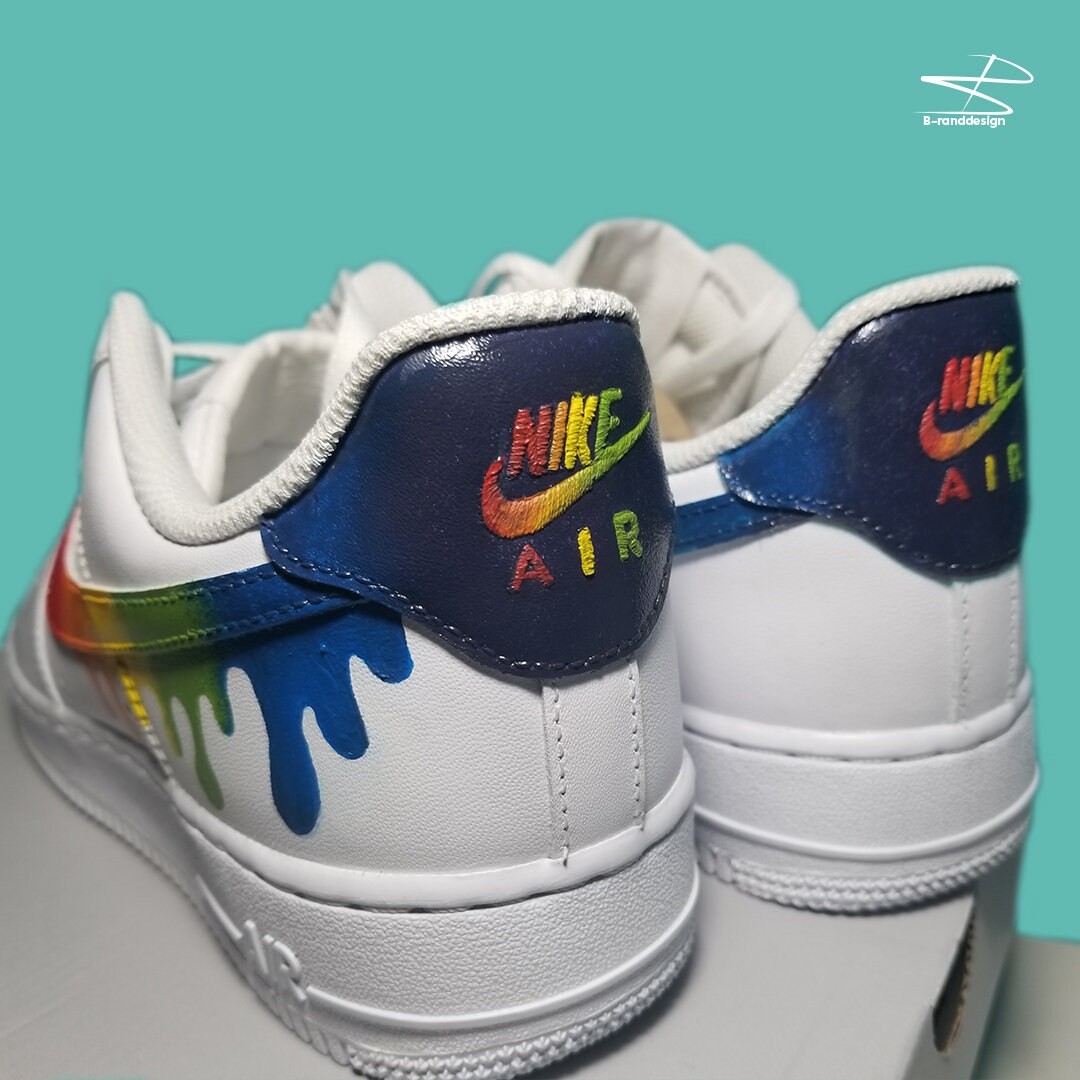 Custom Nike Air Force 1 Rainbow Design - Etsy