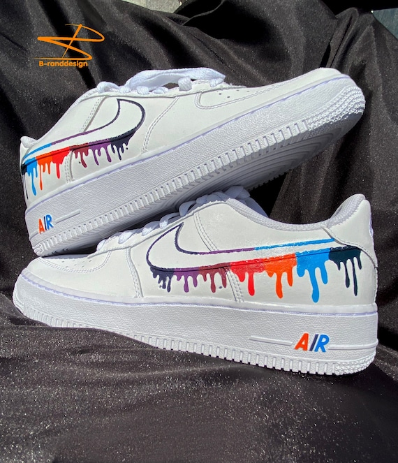 Custom Nike Air Force 1 Dripped Design As You Wish Etsy