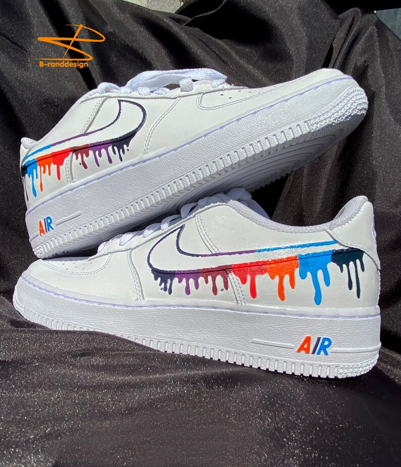 Custom Nike Air Force 1 Dripped Design As You Wish | Etsy