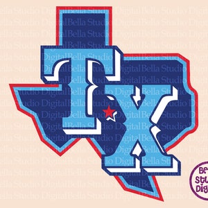 TEXAS Rangers, Texas Svg, Pdf, Eps, Png Bundle, Png, Dxf, Instant Download File, TexasTeam, Sublimation DTF File Transfer Svg, Retro print