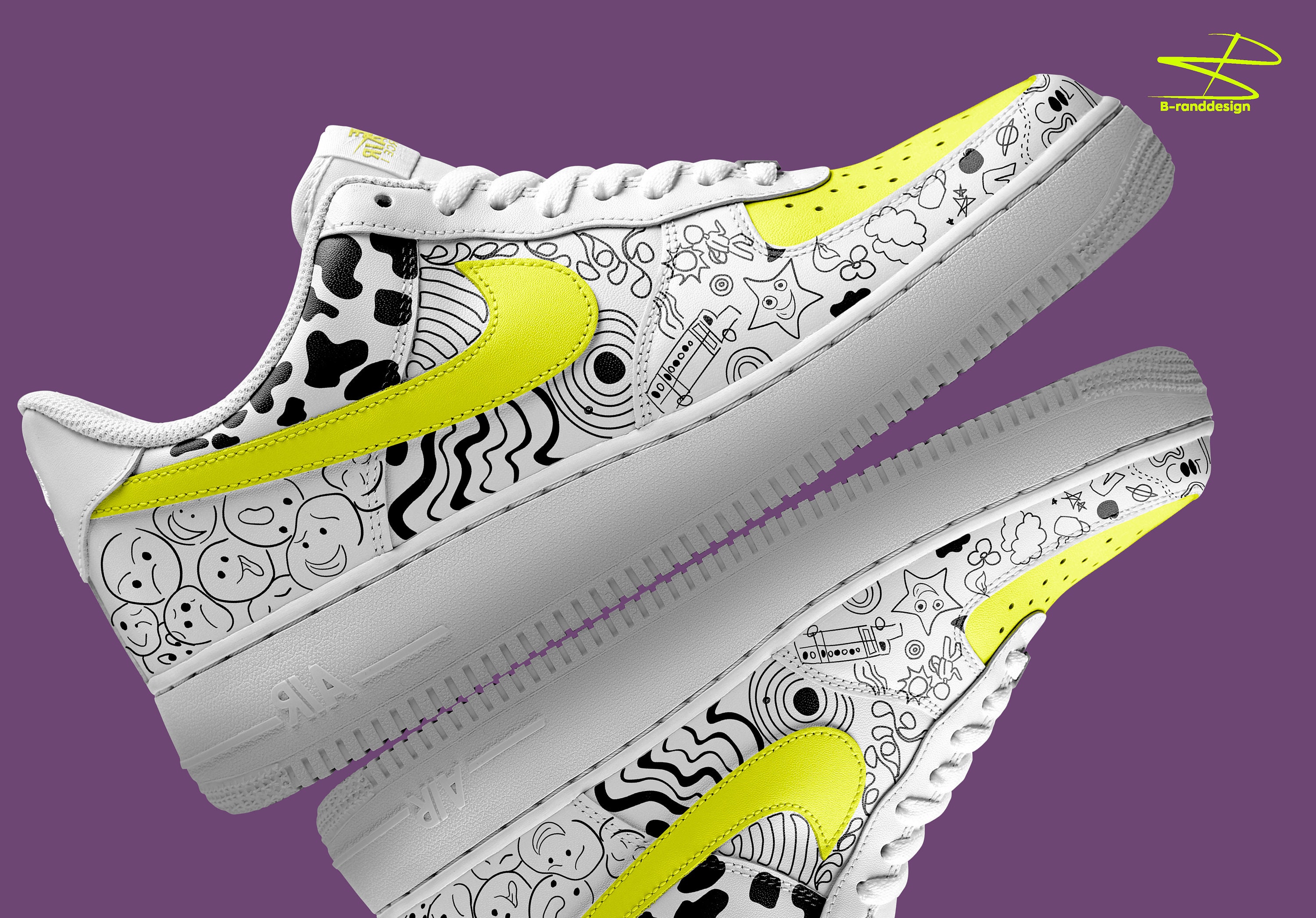 doodlebob nike air force 1