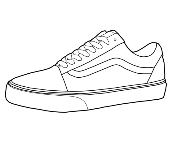 old skool vans drawing