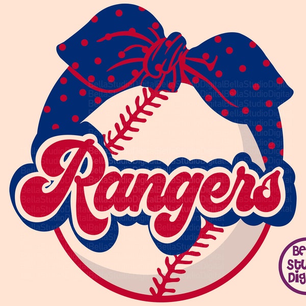 Texas Rangers Girl Svg, Rangers Pdf, Eps, Girl Headband, Png, Dxf, Instant Download, Rangers Team, Messy Bun SVG, Texas Mom Bun Mom Life