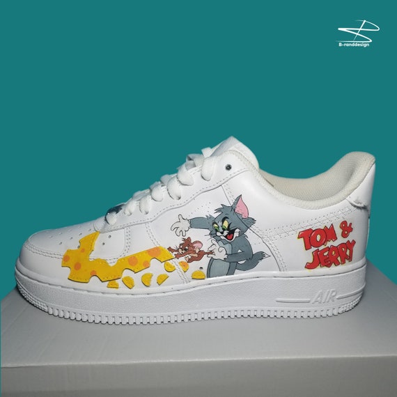 tom and jerry nike air force ones