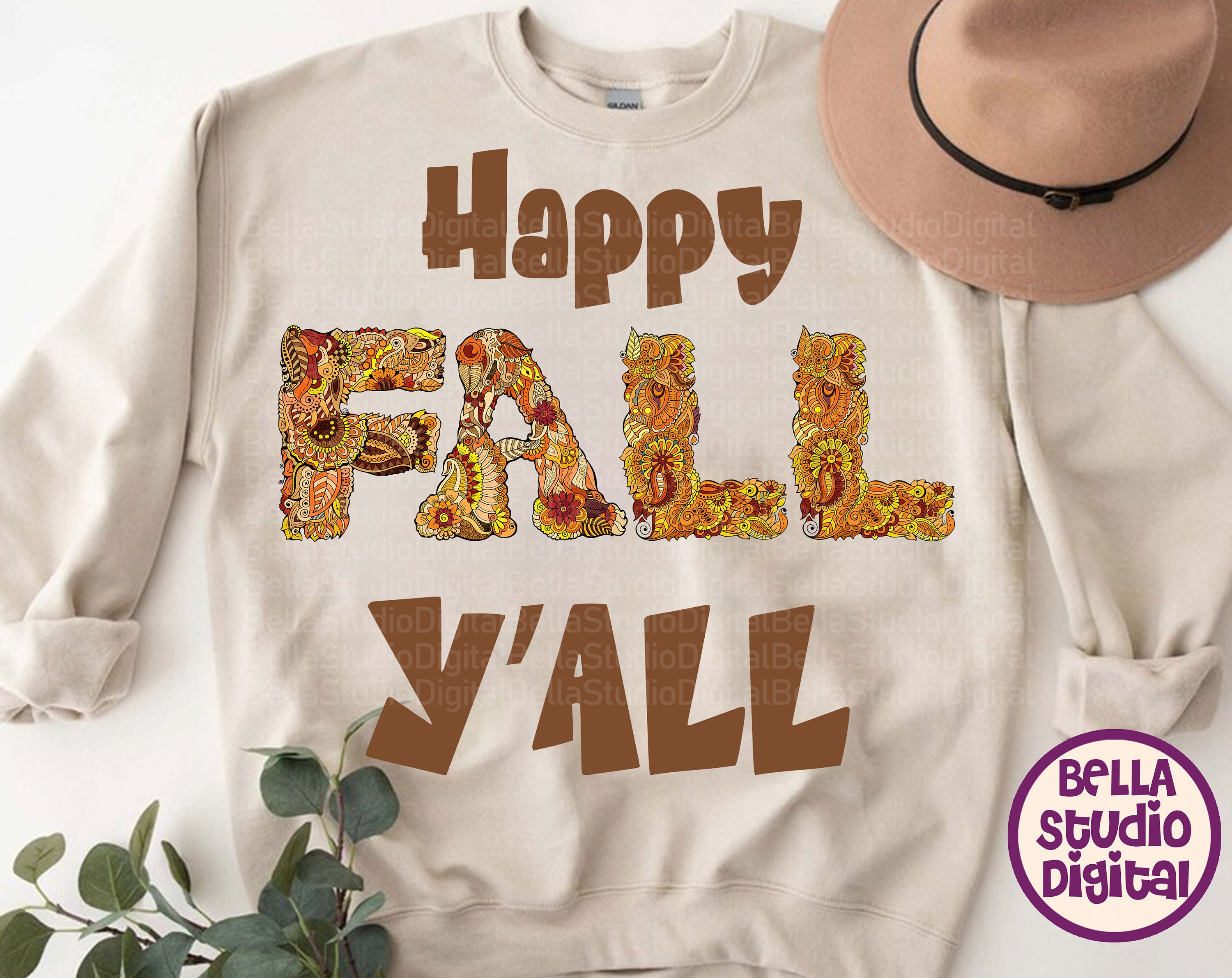 Happy FALL Yall Png Sublimation Digital Download ,fall Design, Pattern ...