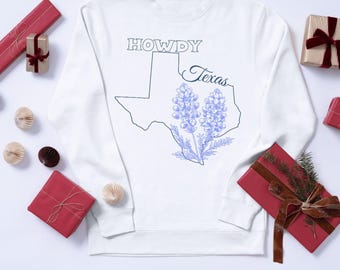 Texas State PNG, Western, Southern Sublimation Design, Howdy, Bluebonnet PNG, Country Girl Shirt Design, Vintage Wild West, Rodeo Png Cute