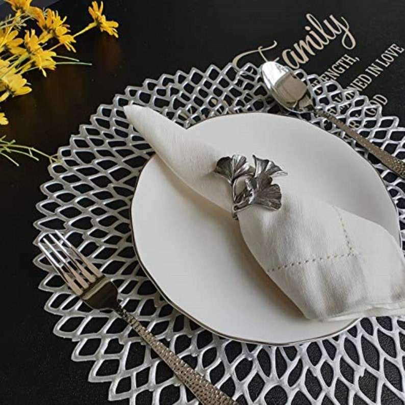 Gold Placemats Round Table Mats Wedding Placemats Set of 4 Etsy