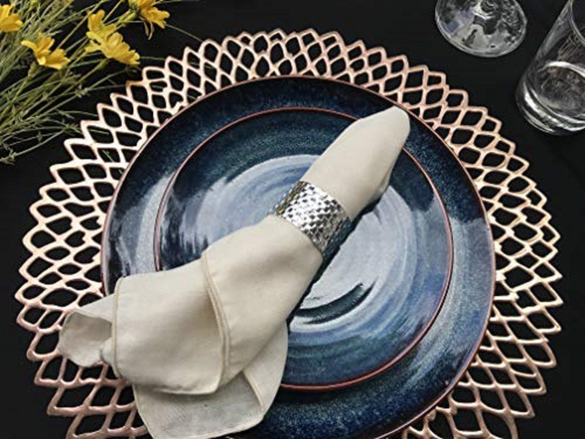 Gold Placemats Round Table Mats Wedding Placemats Set of 4 Etsy Ireland