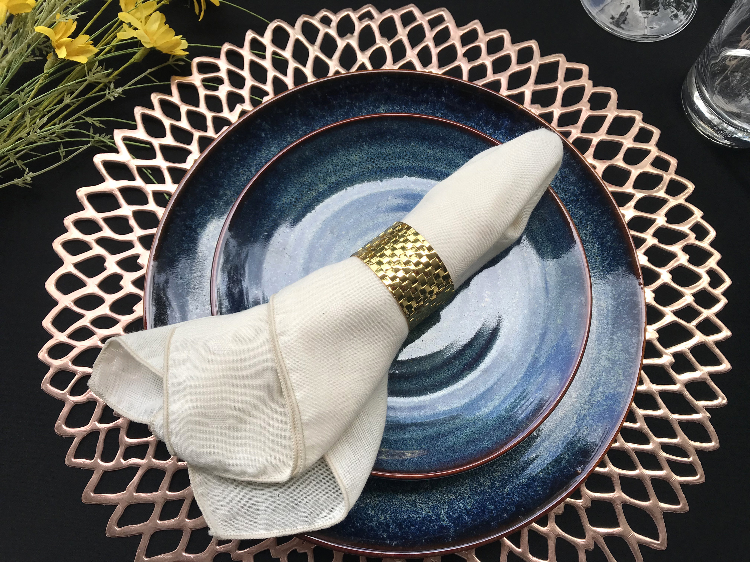 Gold Placemats Round Table Mats Wedding Placemat Set of 4 Etsy Australia