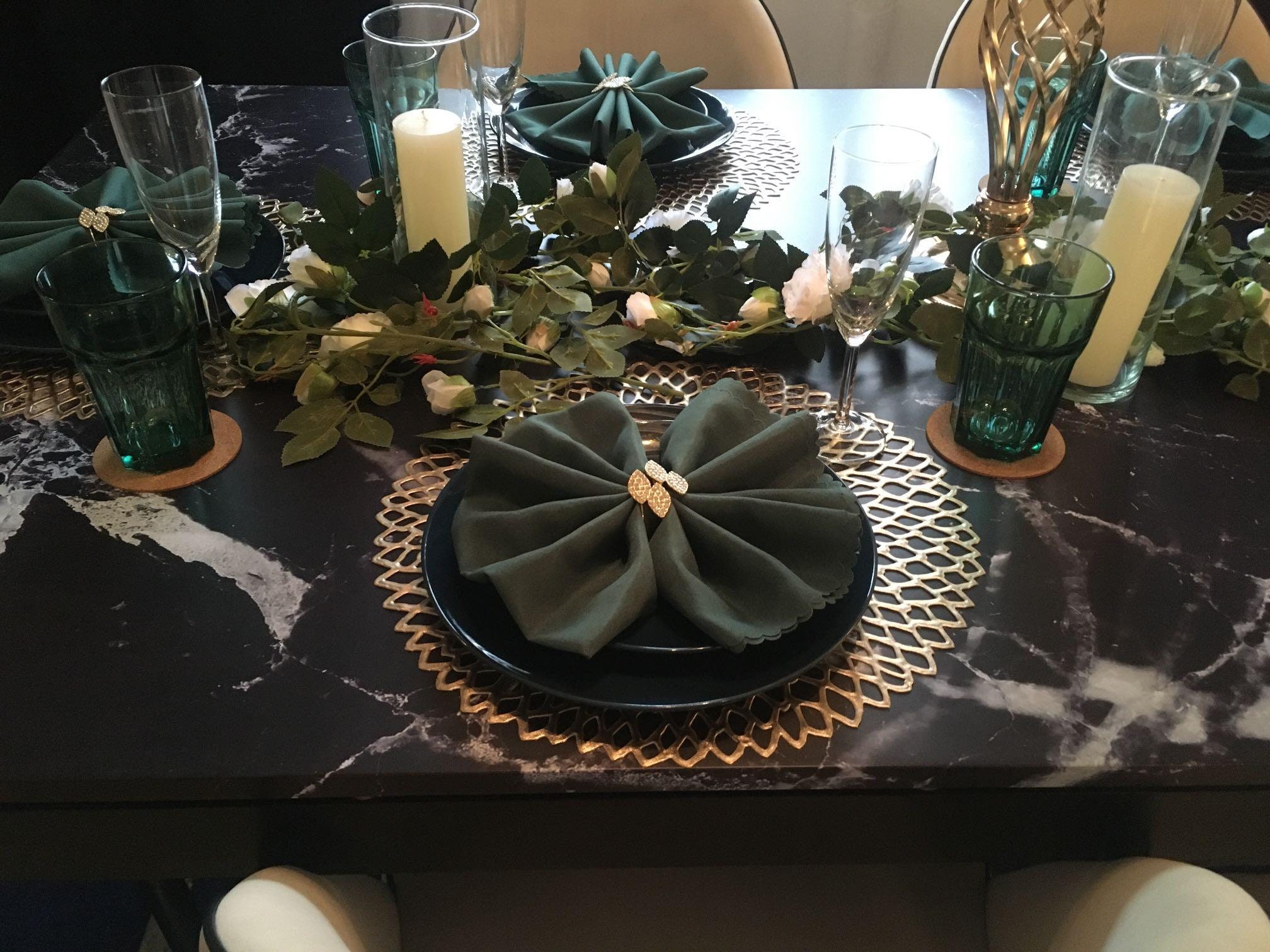 Gold Placemats Round Table Mats Wedding Placemats Set of 4 Etsy Ireland