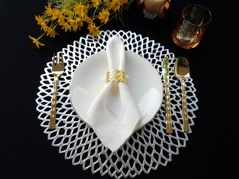 Gold Placemats Round Table Mats Wedding Placemats Set of 4 Etsy Ireland