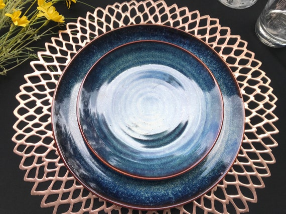 Gold Placemats Round Table Mats Wedding Placemats Set Of 4 Etsy