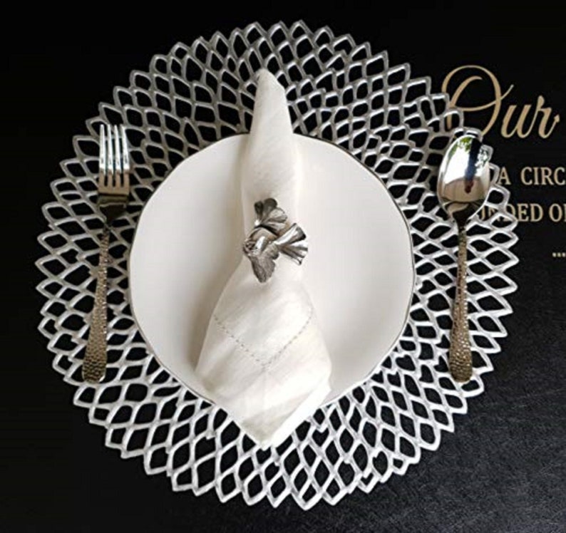 Gold Placemats Round Table Mats Wedding Placemats Set of 4 Etsy