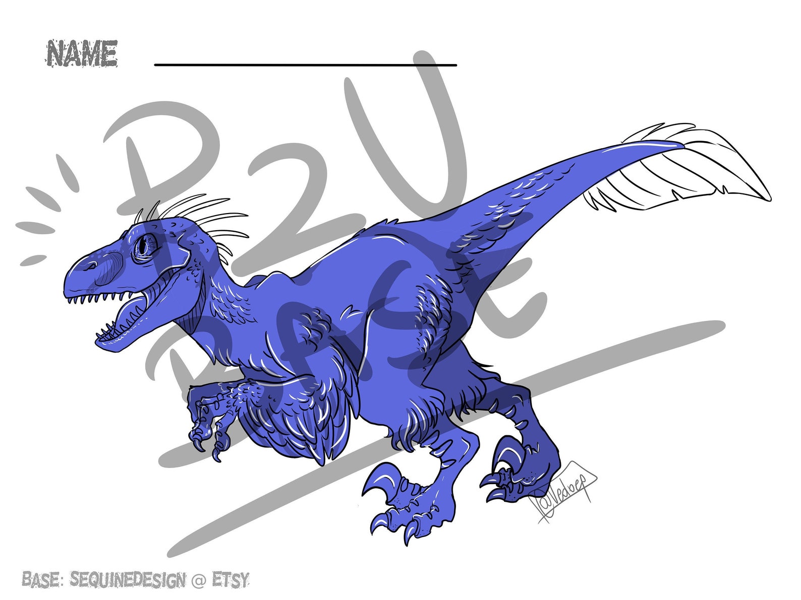 Dino Mask Raptor Drawing Base Front and Back View Reference Etsy
