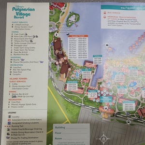 Disney's Resort Hotel Eigenschaft Map Disney + 4 Park Map Walt Disney World | Insgesamt 5 Karten - Ideal zum Basteln, Scrapbooking und zur Reiseplanung!