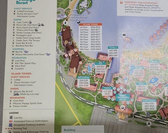 Disney's Resort Hotel Property Map Disney + 4 Park Map Walt Disney