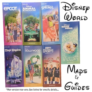 Disney Park Maps, 2026 Orlando Guidemap Brochure Set | 18 Options